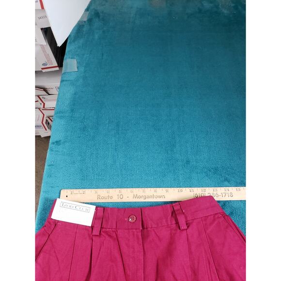 VINTAGE Izod Pants Size 10 Womens Red Khaki Career Slacks Cotton Pleated NWT - Picture 9 of 12